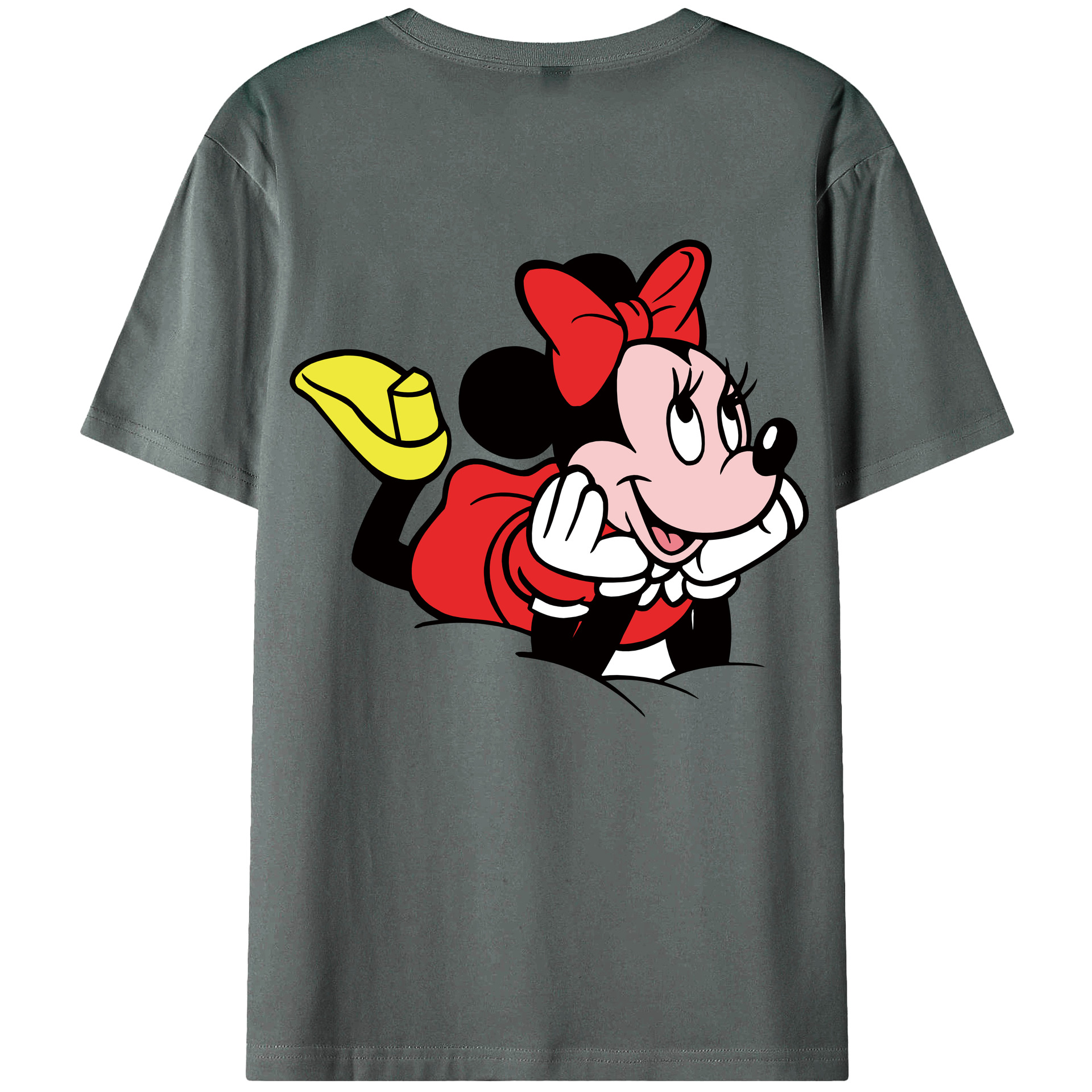 （画像用） ミッキーマウス Mickey Mouse 綿100％半袖Tシャツ（背面プリント）